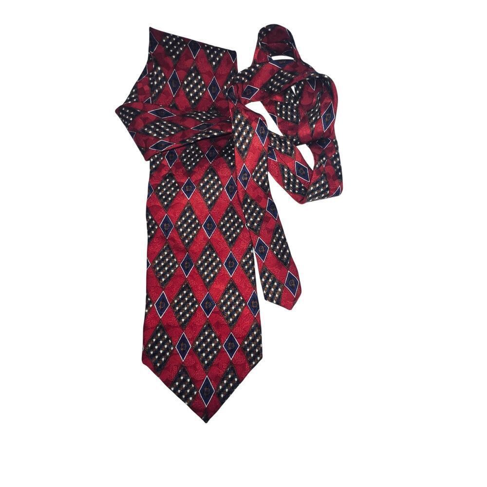 Pierre Balmain Couture , Men’s 100% Silk Geometric‎ Print Made in Italy Vintage